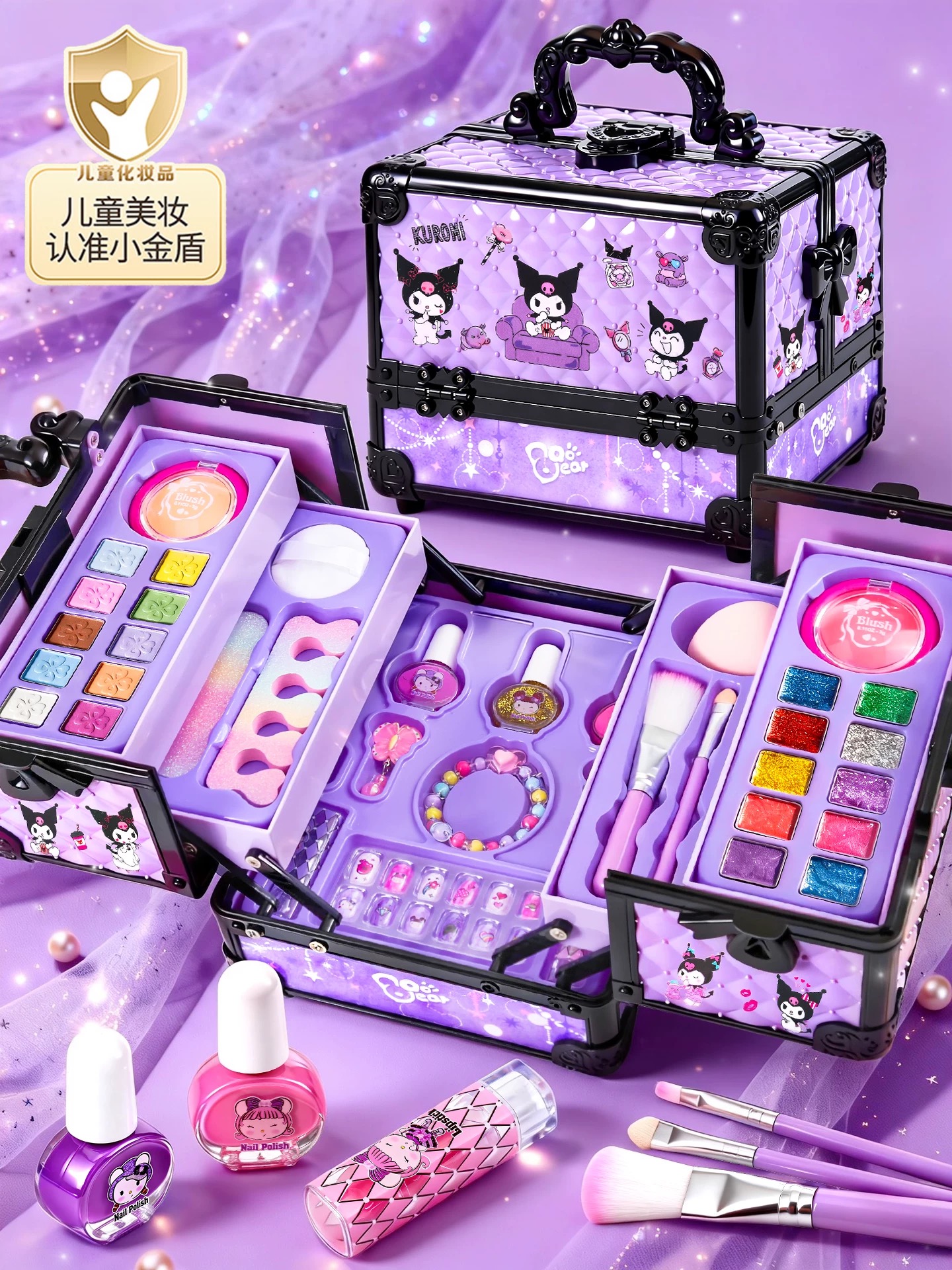 儿童化妆品彩妆套装正品全公主小女孩无毒可水洗化妆盒彩妆箱玩具